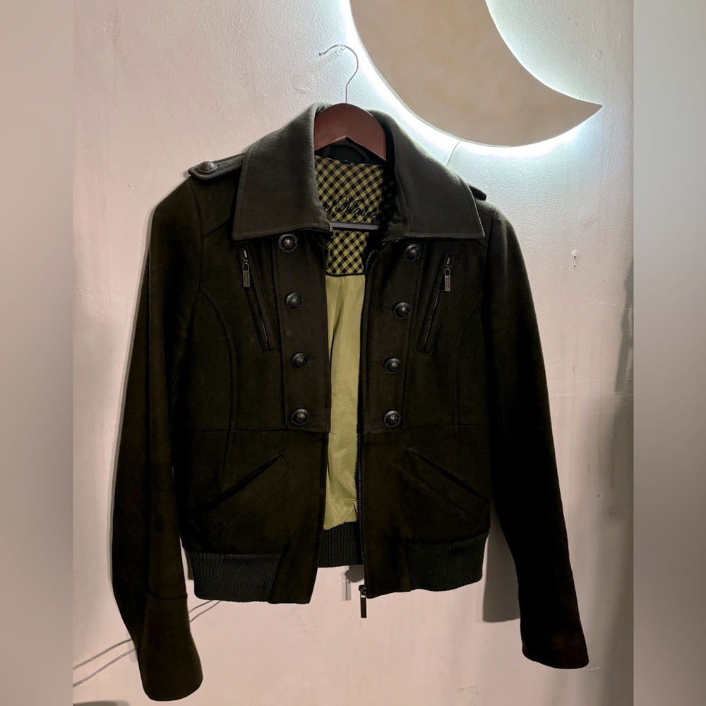 Vintage Steve Madden olive wool jacket 🫒 size Small